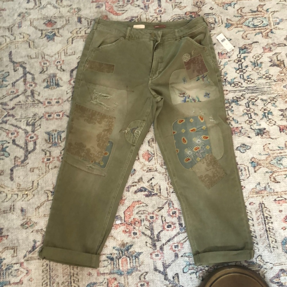 NWT Anthropologie Pilcro Relaxed Jeans, Size 32, Moss